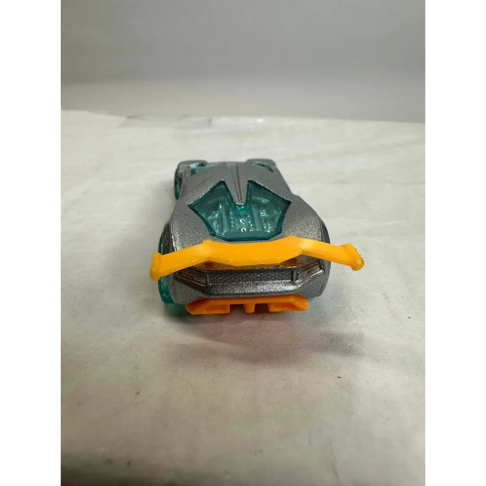 Hot‎ Wheels Impavido Custom Diecast Toy Car Silver Orange Spoiler Teal Wheels